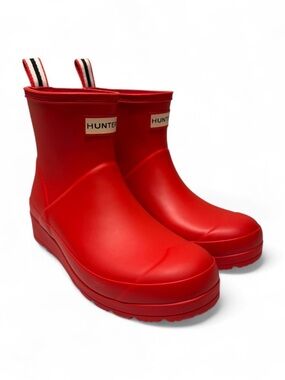 Hunter Red Short Rain Boots